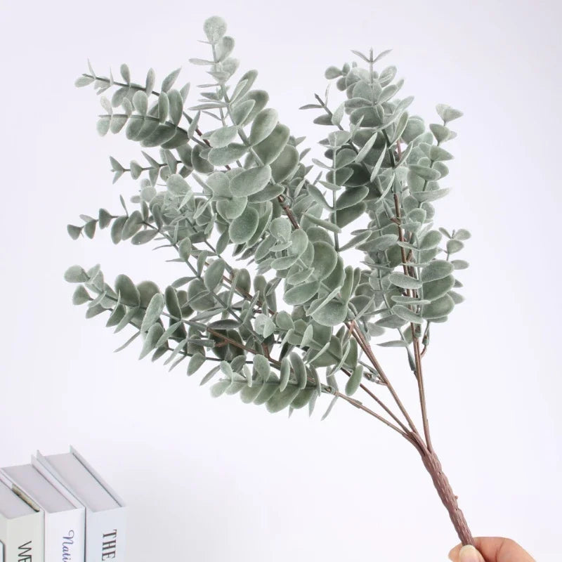 Nordic Style Artificial Plant Eucalyptus Money Leaf Home Wedding Decoration Green Plant Bonsai Flower Arrangement Bouquet