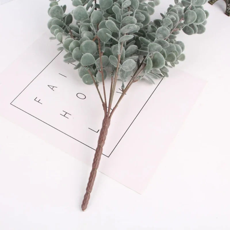 Nordic Style Artificial Plant Eucalyptus Money Leaf Home Wedding Decoration Green Plant Bonsai Flower Arrangement Bouquet