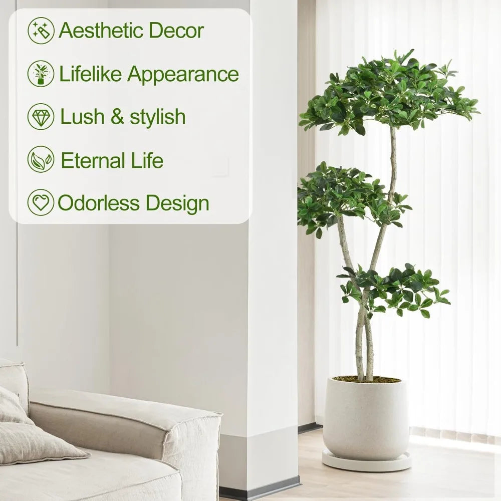 5ft Tall Artificial Black Olive Tree, Tall Fake Plants, Faux Olive Tree with 2 Poles for Living Room Office Garden Decor