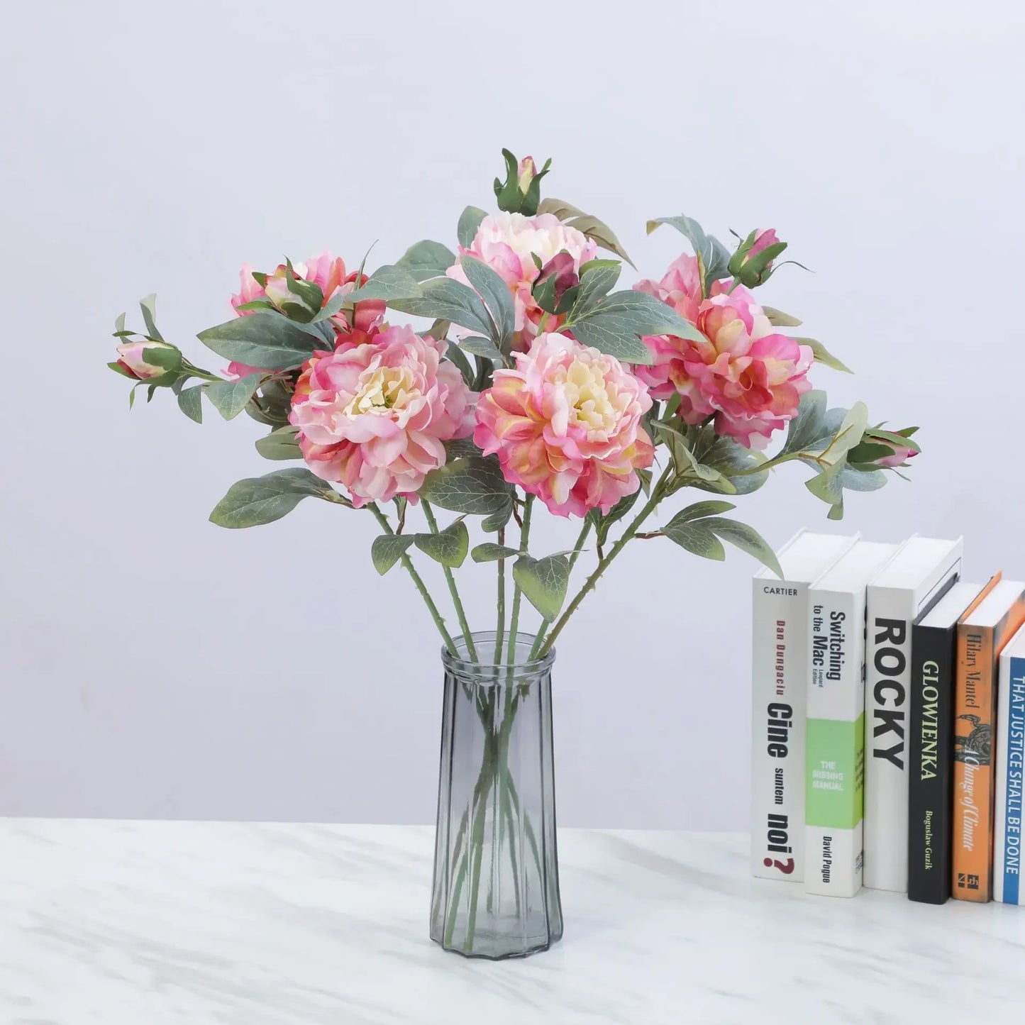 Artificial Peony Flower Single Big Flower Head Fake Flower Home Decoration Hotel Wedding Flowers Row Light Luxury Decoration