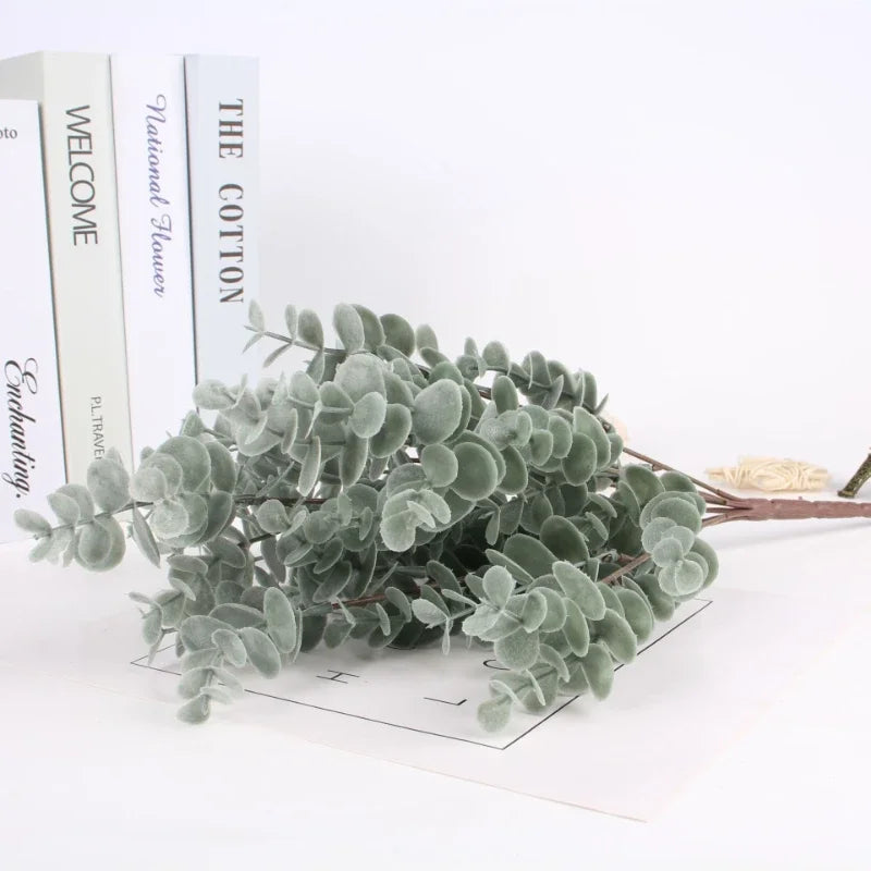 Nordic Style Artificial Plant Eucalyptus Money Leaf Home Wedding Decoration Green Plant Bonsai Flower Arrangement Bouquet